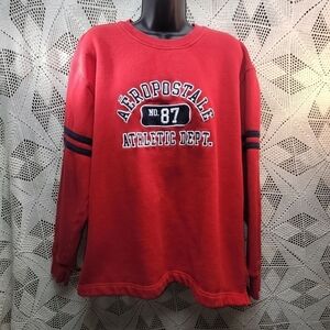Aeropostale Large sweat shirt 1987 athletic department.  Red